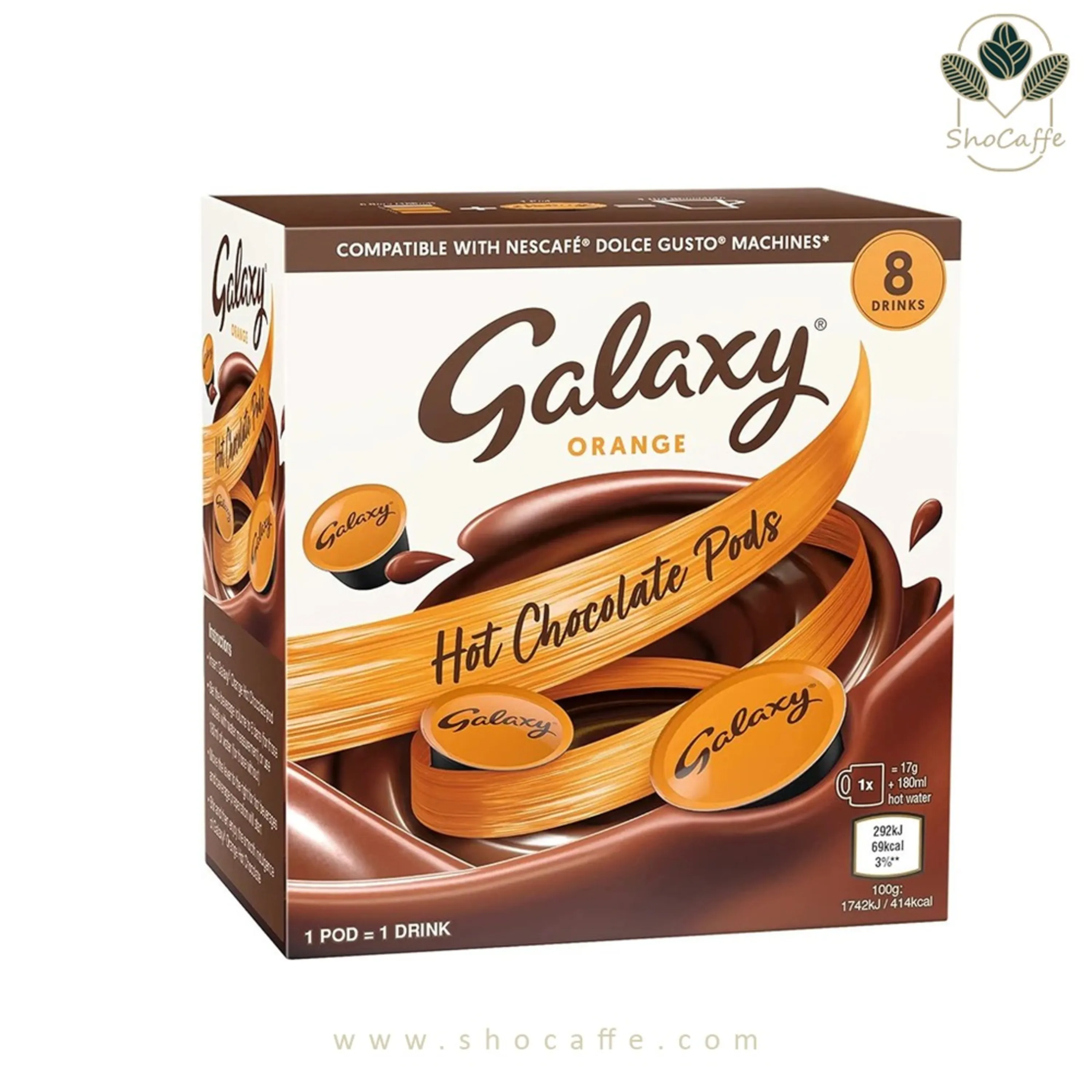 کپسول هات چاکلت دولچه گوستو گلکسی طعم پرتقال Galaxy Orange